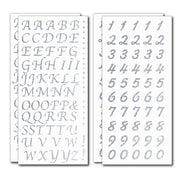 Peel and Stick Glitter Alphabet Letter and Number Stickers for Grad Ca ...