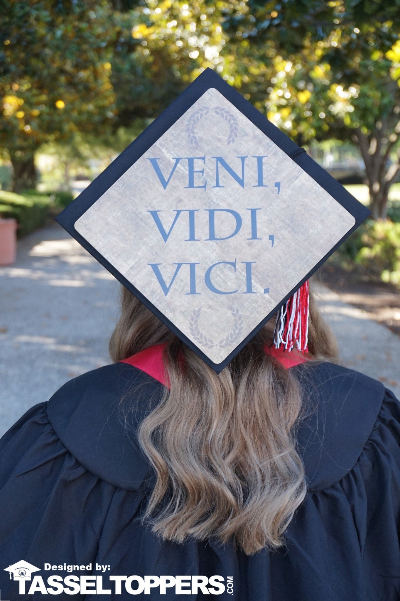 Veni Vidi Vici Grad Cap Topper Graduation Cap Decorations by